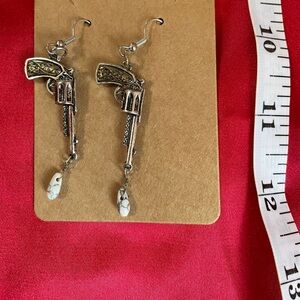 Silver and gold tone earrings